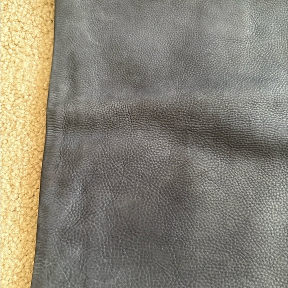 CLARE V. Los Angeles Anthropologie casual Navy blue suede clutch handheld purse - Picture 5 of 16